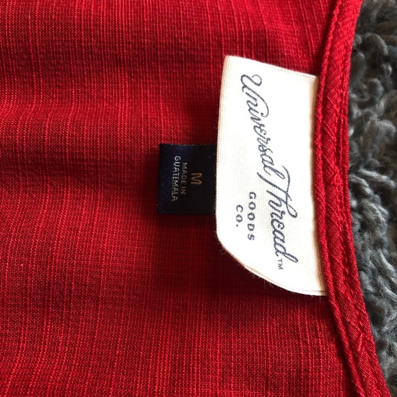 Universal Thread Faux Wrap Dress Red Med - Picture 5 of 14